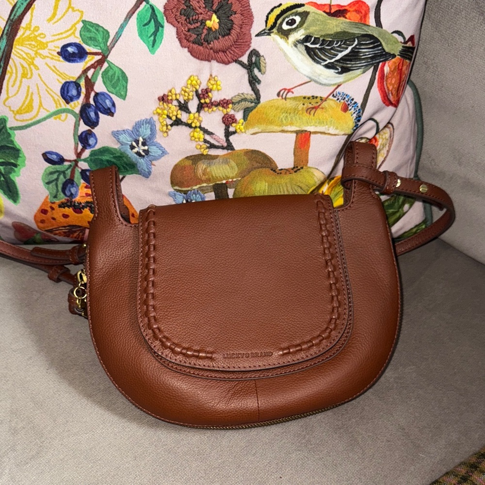 NWOT Lucky Brand Tan Leather Crossbody Bag